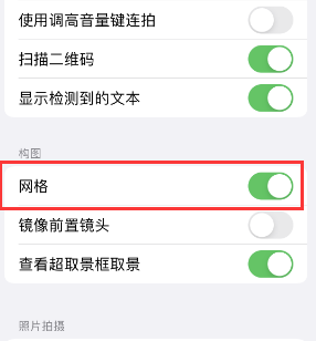 河西苹果手机维修网点分享iPhone如何开启九宫格构图功能