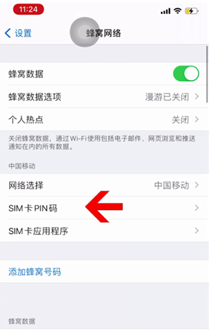 河西苹果14维修网分享如何给iPhone14的SIM卡设置密码 